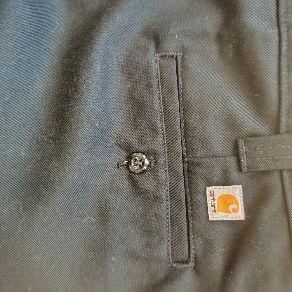 Carhartt B290 BLK Mens Black‎ Blended Twill Work Pants 40x32 Straight Leg
